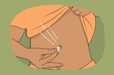 Illustration of a person picking lint out of their bellybutton